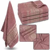 Sarcia.eu Roze Katoenen Handdoek met Gouden Borduurwerk, Handdoek 48x100 cm
