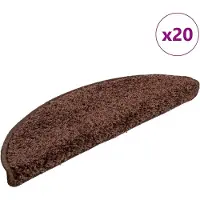 vidaXL Trapmatten 20 st 56x17x3 cm Bruin Halfrond