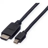 Roline Mini DisplayPort Kabel, Mini DP - HDMI, M/M, zwart, 2 m