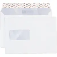 Elco enveloppen C5 80 g/m² wit met venster kleefstrip 500 stuks