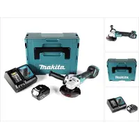 Makita DGA 511 RT1J accu haakse slijper 18V 125mm borstelloos + 1x oplaadbare accu 5.0Ah + lader + Makpac