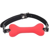 CHISA Behave! - Doggie Bone - Hondenbot Bit Gag - Rood
