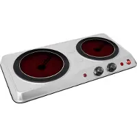 Eldom Keramische kookplaat - 2 pits - 1200W - RVS