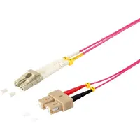 S-Impuls LC - SC Duplex Optical Fiber Patch kabel - Multi Mode OM4 - paars / LSZH - 15 meter