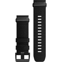 Garmin - Horlogebandje - Vervangingsarmband QuickFit 26mm Nylon Zwart Roestvrij Staal