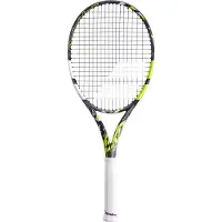Babolat Tennisracket Pure Aero Lite Grey Yellow White (Bespannen)-Gripmaat L2
