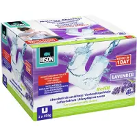 HomeShopXL Bison – AIRMAX – Navulverpakking voor vochtabsorber – 2 x 450 g Moisture Magnet navulling – Lavendelgeur