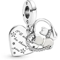 Pandora Katten & Harten Dangle Charm - Geschikt voor Moments Armbanden - Sieraden voor Vrouwen - Cadeau voor Vrouwen