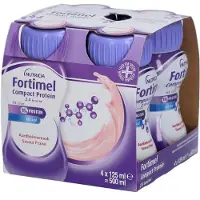 Nutricia Fortimel Compact Protein 2.4 kcal/ml Aardbeiensmaak | 4 x 125 ml