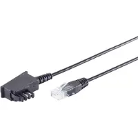 S-Impuls TAE-F - RJ45 DSL/VDSL telecom kabel | 2-aderig (8P2C) | zwart | 20 meter