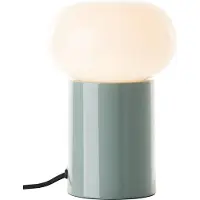 Brilliant Groene Tafellamp Knut Met Wit Glas