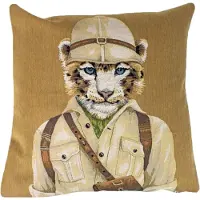 Mars & More gobelin kussen safari panter 45x45cm*