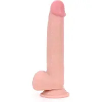 Kiotos COX Sliding Skin Dubbellaags Dildo 24 x 4,5 cm - blanke beige