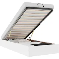 vidaXL Bedframe zonder matras 80x200 cm kunstleer wit