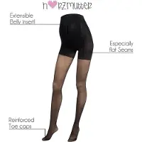 Karma Zwangerschap panty 20DEN - Transparante-matte - Nylon - Zwangerschapskleding --Zwart - Maternity Tights - set 1 & 2-1200
