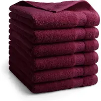DoubleDry Hotel handdoeken 50 x 100 cm – set van 6 – 100% katoen 500 g/m2 –