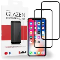 BMAX 2-pack iPhone X Glazen Screenprotector - Full Cover