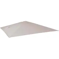 Mendler Vervangende hoes voor zweefparasol -A96, parasolhoes, 3,5x3,5m (Ø4,95m) polyester 4kg ~ creme-grijs