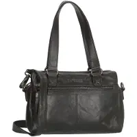 Hide & Stitches Porto Handtas Schoudertas - Leren Dames Tas - Zwart