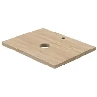 Tiger Wasblad s-line met uitsparingen 60 cm licht eik