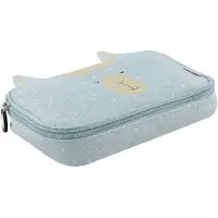 Trixie Etui - Mr. Alpaca - Rechthoekige Pennenzak - Schoolspullen voor jongens en meisjes - Blauw