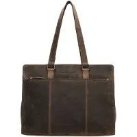 Hide & Stitches Hide en Stitches Laptoptas 15.6'' Idaho Donker Bruin