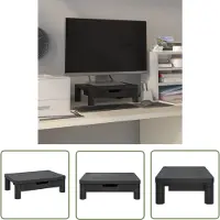The Living Store vidaXL Computerstandaard - Monitorstandaard - Monitorstandaard 43x30,5x13 cm zwart - Laptop Stand - Hps Kunststof - Zwart