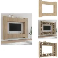 vidaXL Tv-kast - Tv-kasten - Tv-meubel - Hifi-meubel - 8-delige Tv-meubelset bewerkt hout sonoma eikenkleurig