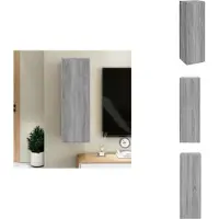 vidaXL Tv-kast - Tv-kasten - Tv-meubel - Tv-meubel Met LED-verlichting - Tv-meubel 30,5x30x90 cm bewerkt hout grijs sonoma eikenkleur