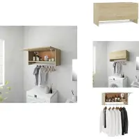 vidaXL Kledingkast - Kledingkasten - Klerenkast - Klerenkasten - Kledingkast 70x32,5x35 cm bewerkt hout sonoma eikenkleurig