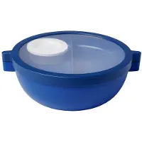 Mepal Vita bento lunchbowl - 5 vakken waarvan 3 uitneembare bakjes - Bento box - Salade lunchbox - Vivid blue