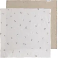 Babys Only Hydrofiele doek Tender beige/clover - 65x65 - 2-pack