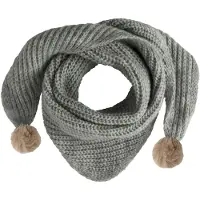 Babys Only Driehoek sjaal met pompon cool urban 3-36 mnd 100% acryl