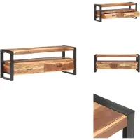 vidaXL Tv-meubel - Tv-meubelen - Tv-meubels - Tv-meubilair - Tv-meubel 120x35x45 cm hout met honingkleurige afwerking