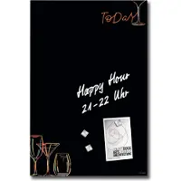 Sigel glasmagneetbord - Artverum - 40x60cm - zwart Drinks - SI-GL396