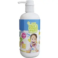 Natural Face & Fingerpaint Fles met Pompje - Wit, 1L - schmink