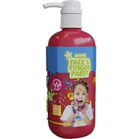 Natural Face & Fingerpaint Fles met Pompje - Rood, 1L - schmink
