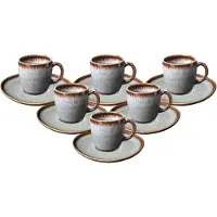 Like. by Villeroy & Boch Kaffeetassen mit Untertassen Lave 190 ml Set van 6