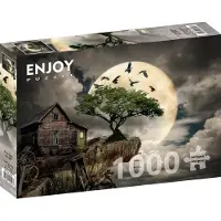 Enjoy Puzzle A Log Cabin on a Cliff Puzzel 1000 Stukjes