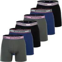 Scotch & Soda Boxershorts blauw / grijs / zwart / offwhite