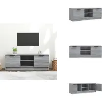 vidaXL Tv-kast - Tv-kasten - Tv-meubel - Hifi-meubel - Tv-meubel 102x35x36,5 cm bewerkt hout grijs sonoma eikenkleurig