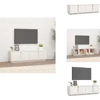 vidaXL Tv Kast - Tv Kasten - Tv Meubel - Tv Meubels - Tv-meubel 140x40x40 cm massief grenenhout wit