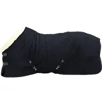 Kentucky Horsewear Horsewear - Showdeken - 600D - 155 cm / 6'9 - Vegan konijnenvacht - Zwart