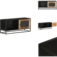 vidaXL Tv-kast - Tv-kasten - Televisiekast - Televisiekasten - Tv-meubel 90x30x40 cm ruw mangohout