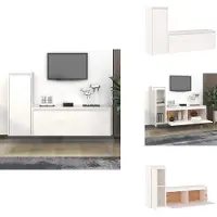vidaXL Tv-kast - Tv-kasten - Tv-meubel - Hifi-meubel - Tv-meubelen 2 st massief grenenhout wit