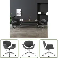 The Living Store De Living Store bureaustoel, draaibaar, grijs, met stoffen bekleding