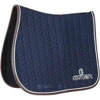 Kentucky Horsewear Horsewear - Zadeldoek - Leder Fishbone Zadeldekje - Jumping - Marine