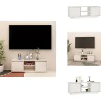 vidaXL Tv-meubel - Tv-meubels - Tv-kast - Tv-kasten - Tv-meubel 110x30x40 cm massief grenenhout wit