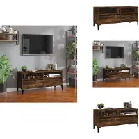 vidaXL Tv-kast - Tv-kasten - Tv Kast - Tv Meubel - Tv-meubel 100x34,5x44,5 cm bewerkt hout gerookt eikenkleurig