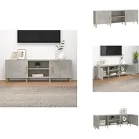 vidaXL Tv-kast - Tv-kasten - Tv-meubel - Hifi-meubel - Tv-meubel 150x30x50 cm bewerkt hout betongrijs